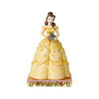 Jim Shore Disney Traditions - Beauty & the Beast Belle - Book-Smart Beauty Princess Passion 
