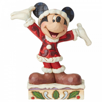 Jim Shore Disney Traditions - Mickey Mouse Christmas Personality Pose - Tis A Splendid Season