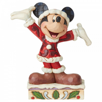 PRE PRODUCTION SAMPLE - Jim Shore Disney Traditions - Mickey Mouse Christmas Personality Pose - Tis A Splendid Season