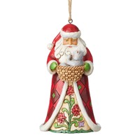 PRE PRODUCTION SAMPLE - Jim Shore Heartwood Creek - Santa with Kitten Hanging Ornament