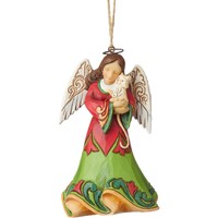 PRE PRODUCTION SAMPLE - Jim Shore Heartwood Creek - Angel Holding Cat Hanging Ornament