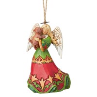 PRE PRODUCTION SAMPLE - Jim Shore Heartwood Creek - Angel Holding Puppy Hanging Ornament