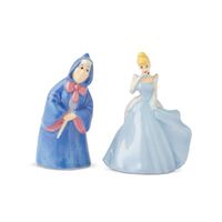 Disney Ceramics Salt and Pepper Shaker Set - Cinderella and Fairy Godmother