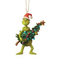 Dr Seuss The Grinch by Jim Shore - Grinch With Tree Hanging Ornament