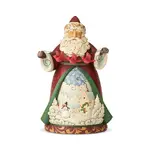 Jim Shore Heartwood Creek - Santa With Cardinal Garland
