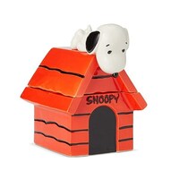 Peanuts Ceramics Cookie Jar - Snoopy On Top Of House 