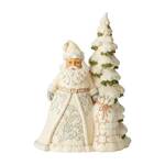 Jim Shore Heartwood Creek White Woodland - Santa In Front Of Tree