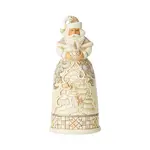PRE PRODUCTION SAMPLE - Jim Shore Heartwood Creek White Woodland - Santa With Globe