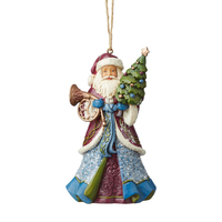Heartwood Creek Victorian - Santa With Horn Hanging Ornament