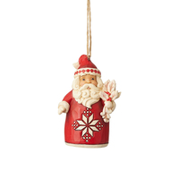 UNBOXED - Jim Shore Heartwood Creek Nordic Noel - Santa Hanging Ornament