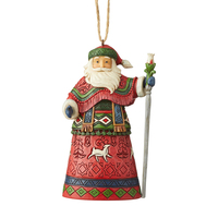 PRE PRODUCTION SAMPLE - Heartwood Creek Classic - Lapland Santa with Staff Hanging Ornament