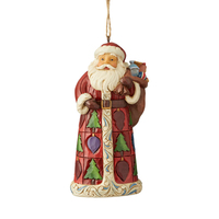 PRE PRODUCTION SAMPLE - Jim Shore Heartwood Creek - Santa With Toy Bag Hanging Ornament