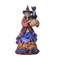 Heartwood Creek Halloween - Friendly Witch With Black Cat