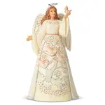 Jim Shore Heartwood Creek White Woodland - Angel with Cardinal