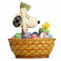 Jim Shore Snoopy - Snoopy and Woodstock Easter Basket (Peanuts Collection)