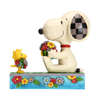Peanuts by Jim Shore - Snoopy & Woodstock with Flowers - Flowers For Friends