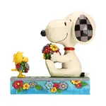 Peanuts by Jim Shore - Snoopy & Woodstock with Flowers - Flowers For Friends