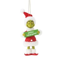 Possible Dreams Dr Seuss The Grinch by Dept 56 - Merry Grinchmas Hanging Ornament
