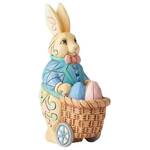 Jim Shore Heartwood Creek Easter - Bunny Pushing Cart Pint Sized 