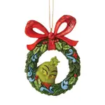 UNBOXED - Dr Seuss The Grinch by Jim Shore - Grinch Peeking Through Wreath Hanging Ornament