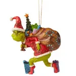 UNBOXED - Dr Seuss The Grinch by Jim Shore - Grinch Tiptoeing Hanging Ornament