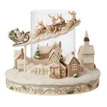 Jim Shore Heartwood Creek White Woodland - Santa Sleigh Candle Ring