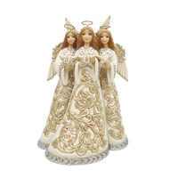 PRE PRODUCTION SAMPLE - Jim Shore Heartwood Creek Holiday Lustre - Trio of Angels