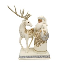 PRE PRODUCTION SAMPLE - Jim Shore Heartwood Creek Holiday Lustre - Santa with Reindeer