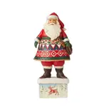 UNBOXED - Jim Shore Heartwood Creek - Lapland Santa on Base