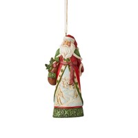 Jim Shore Heartwood Creek - Santa With Winter Scene Hanging Ornament