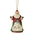Jim Shore Heartwood Creek - Santa with Cardinals Hanging Ornament