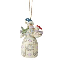 Jim Shore Heartwood Creek - Snowman with Snow Baby Hanging Ornament