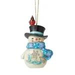 Heartwood Creek Hanging Ornaments - Snowman with Cardinal on Hat