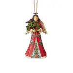 PRE PRODUCTION SAMPLE - Jim Shore Heartwood Creek - Red & Green Angel Hanging Ornament