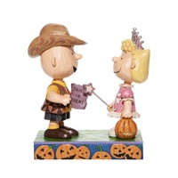 PRE PRODUCTION SAMPLE - Peanuts by Jim Shore - Charlie Brown & Sally Halloween - Trick or Treat