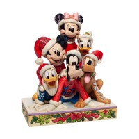 Jim Shore Disney Traditions - Mickey Mouse & Friends Christmas - Piled High with Holiday Cheer