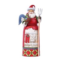 Country Living by Jim Shore - Santa with Farm Scene - Homestead Holiday