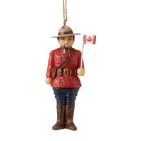 Jim Shore Heartwood Creek Santas Around The World - Canadian Mountie Nutcracker Hanging Ornament