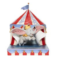 Jim Shore Disney Traditions - Dumbo Flying out of Tent Scene - Over the Big Top