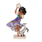 UNBOXED - Jim Shore Disney Traditions - Hunch Back of Notre Dame Esmeralda & Djali - Twirling Tambourine-Player