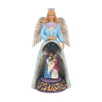 UNBOXED - Jim Shore Heartwood Creek - Angel With Rotating Nativity