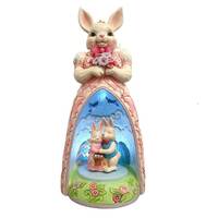 Jim Shore Heartwood Creek Easter - Bunny Lit Diorama
