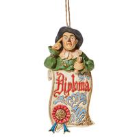 The Wizard of Oz by Jim Shore - Scarecrow Diploma Hanging Ornament