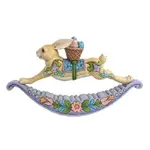 UNBOXED - Jim Shore Heartwood Creek Easter - Bunny On Rocker
