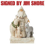 Jim Shore Heartwood Creek White Woodland - Santa with Animals Statue (Signed by Jim Shore)