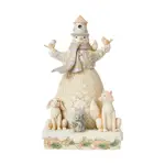 Jim Shore Heartwood Creek White Woodland - Snowman with Birdhouse Hat