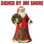 Jim Shore Heartwood Creek - Santa Holding Holly Wreath (Signed by Jim Shore)