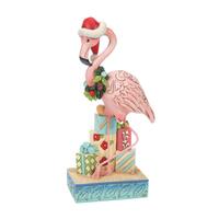 Jim Shore Heartwood Creek Coastal Christmas - Christmas Flamingo