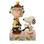 PRE PRODUCTION SAMPLE - Peanuts by Jim Shore - Charlie Brown Tangled in Lights - Oh Brother