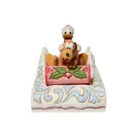 Jim Shore Disney Traditions - Donald & Pluto Sledding - A Friendly Race
